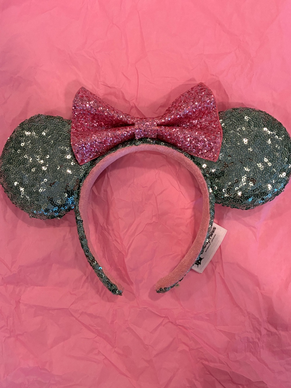 Disney Parks, pink and teal Minnie ears
